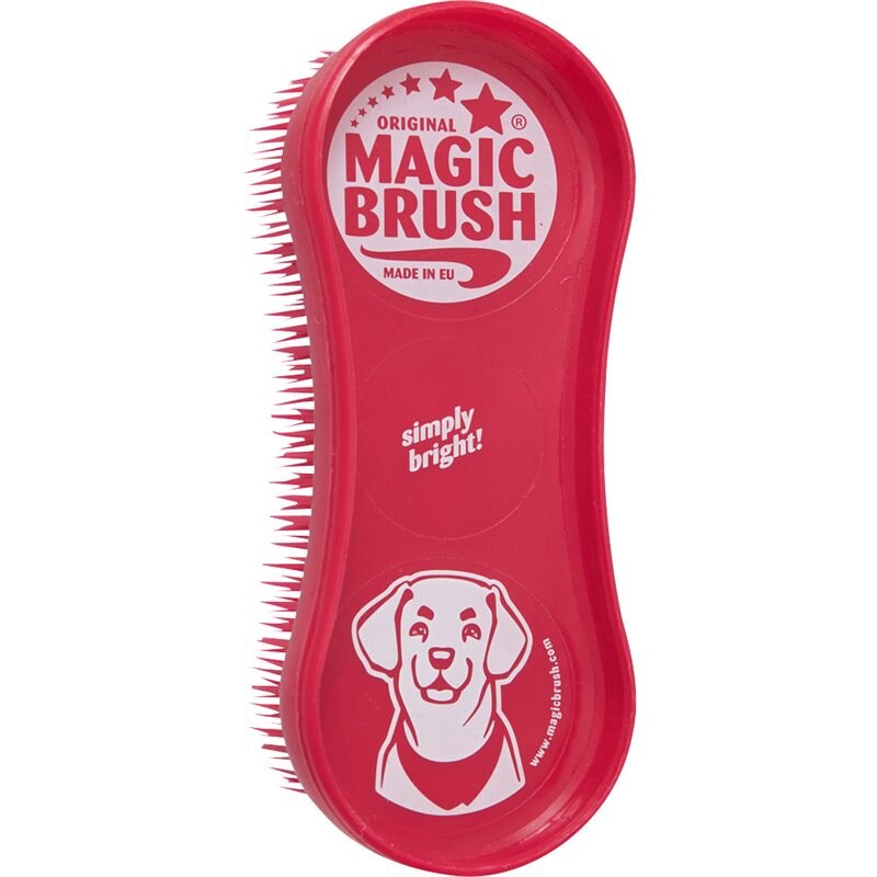Rubberen minikerriekam Hond Magic Brush Rood