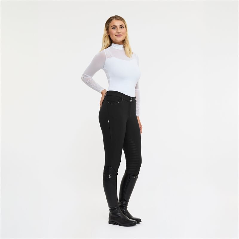 Rijbroeken Hybrideversterking Alydar CRW® Zwart