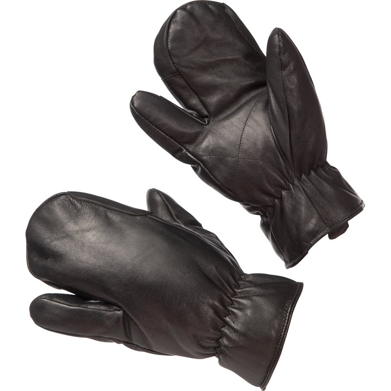 3-vingerige paardrijwanten Leer Supreme CRW® Zwart