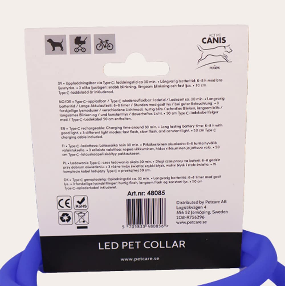 Halsband LED Pet Collar Active Canis