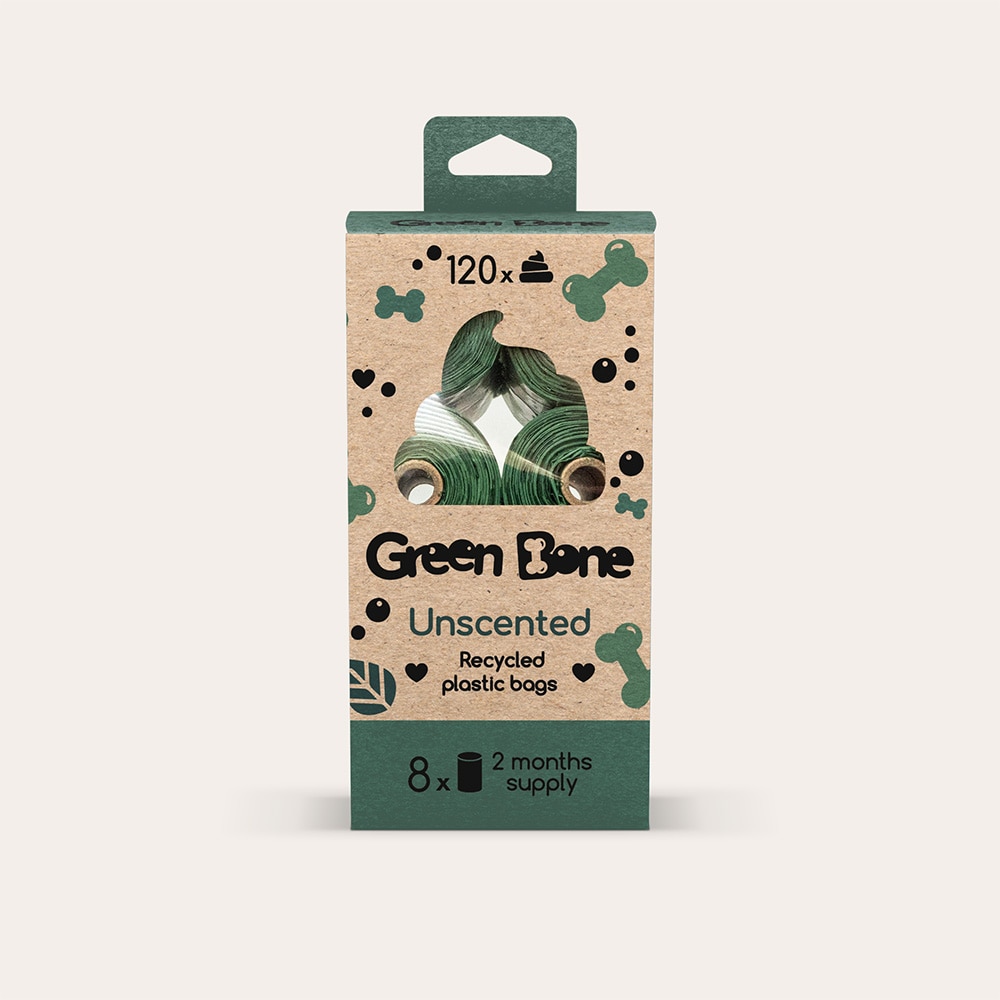 Hondenpoepzakjes Pak van 8 stuks. Unsc Green Bone