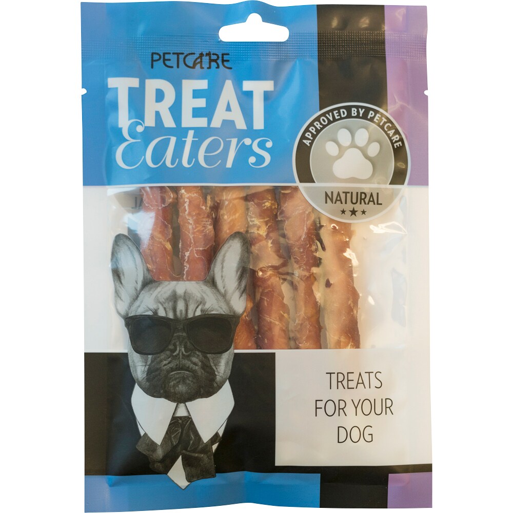 Hondenkauwstick Black twisted duck Treateaters