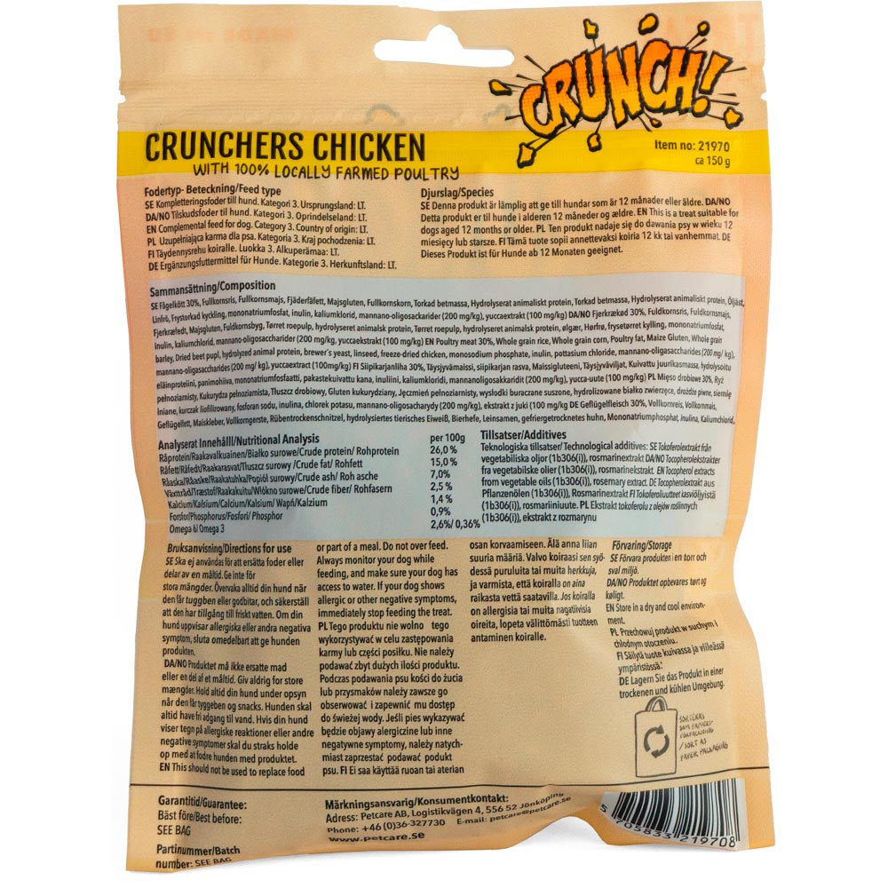 Hondensnack 150 g Crunchers Chicken Treateaters