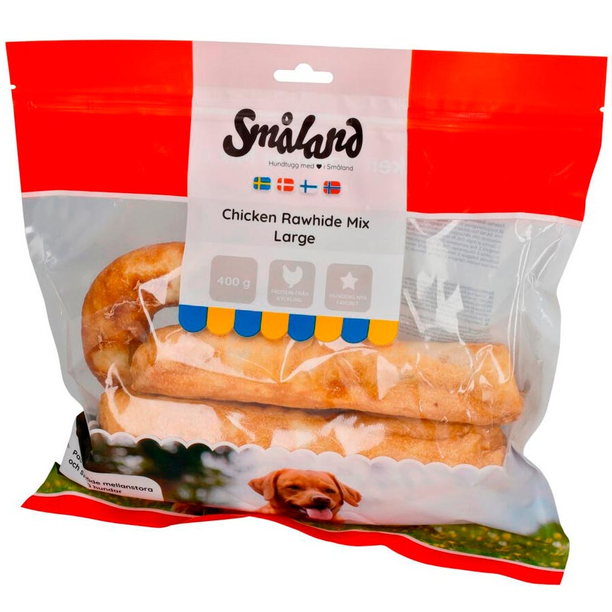 Hondenkauwstick  Chicken Rawhide Mix Large 400g Småland