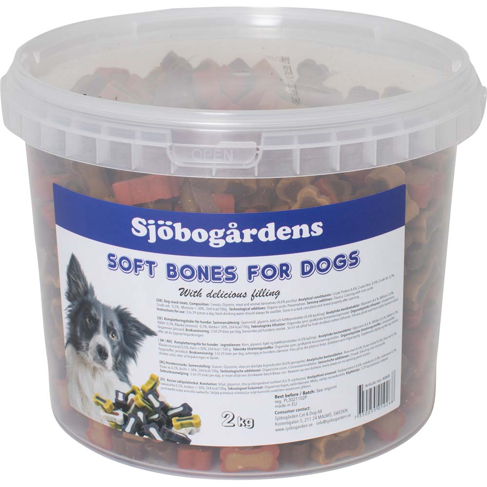 Hondensnack  Mini bone XXL hink 2kg Sjöbogården