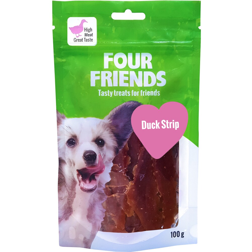 Hondensnack  Duck Stripe 100 g FourFriends