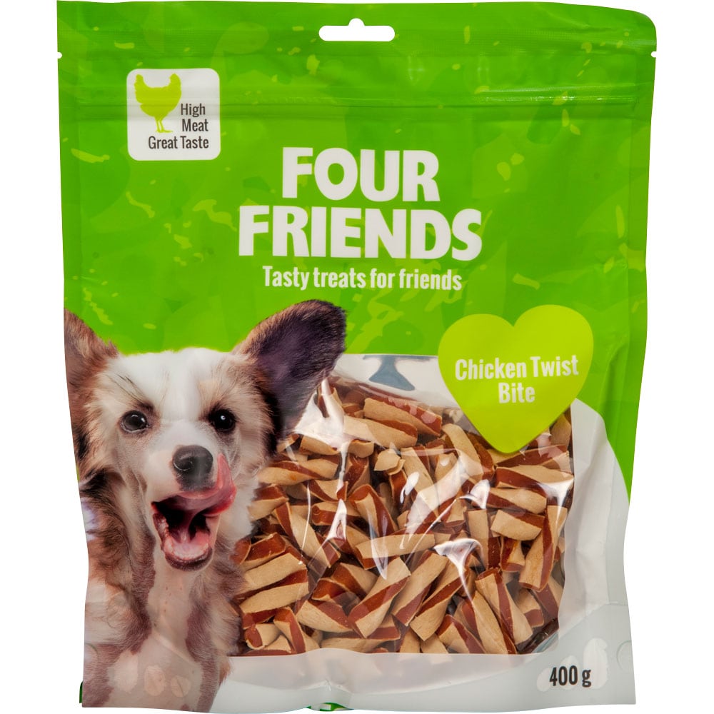 Hondensnack  Chicken Twist Bite 400 g FourFriends