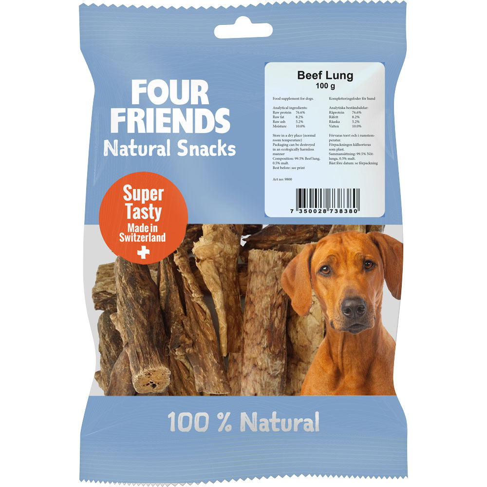 Natuurlijke hondenkauwstick  Beef Lung 100 g FourFriends