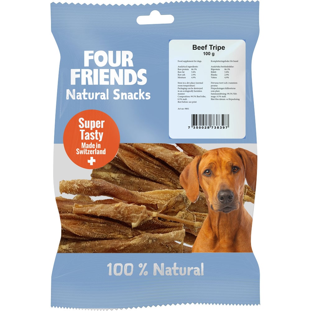 Natuurlijke hondenkauwstick  Beef Tripe 100 g FourFriends