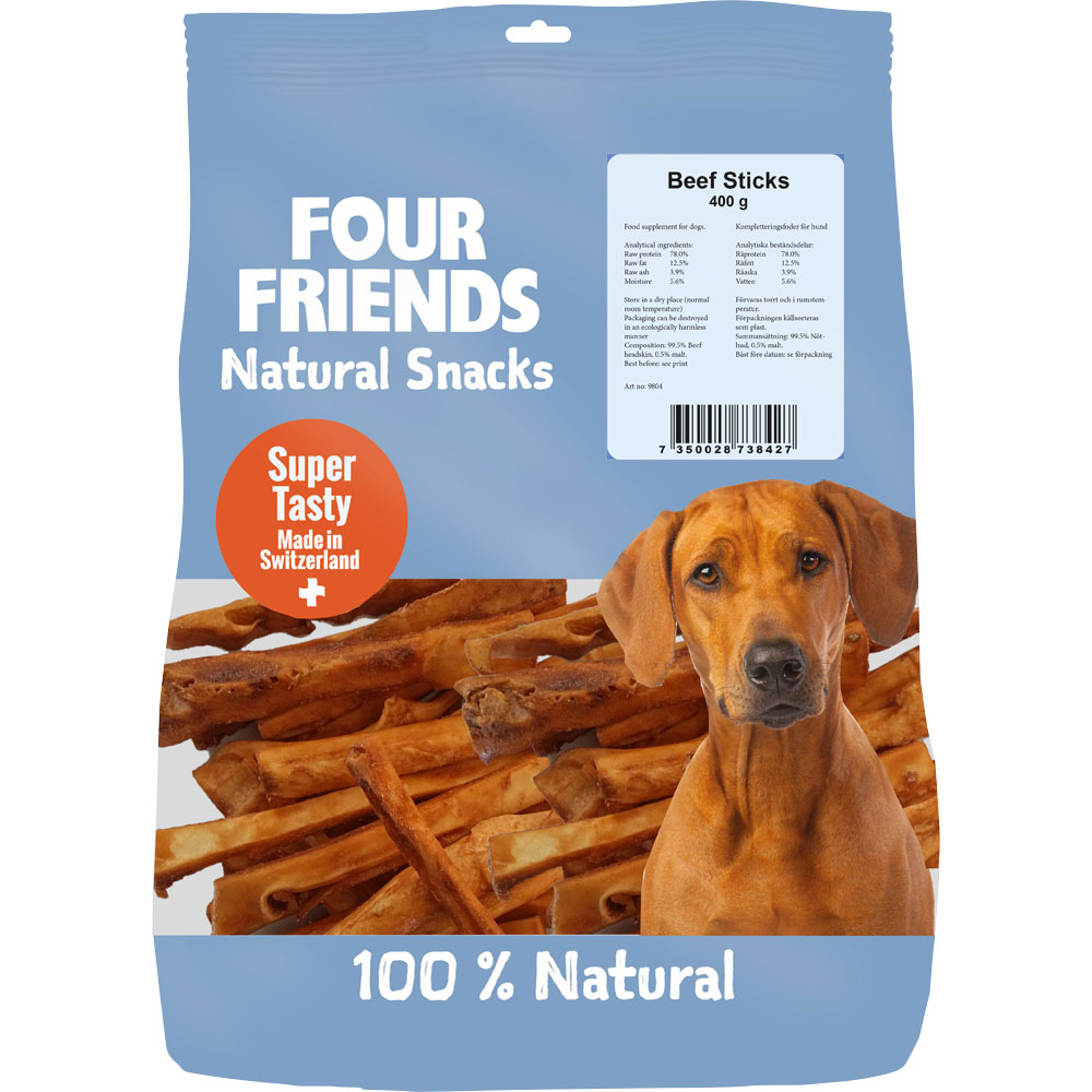 Natuurlijke hondenkauwstick  Beef Sticks 400 g FourFriends