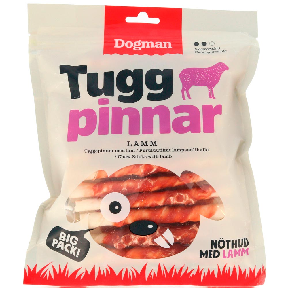 Hondenkauwstick  Tuggpinnar med lamm 25-pack Dogman