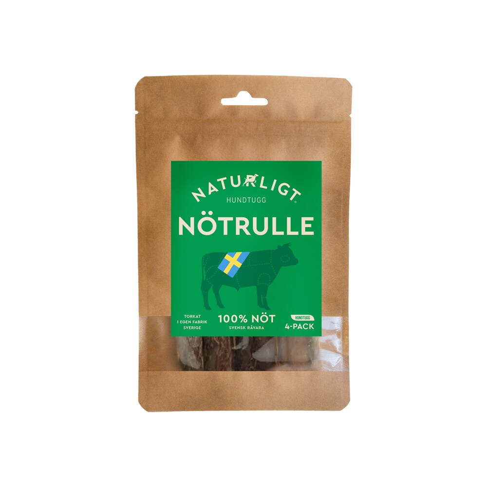 Hondenkauwstick Pak van 4 stuks. Nötrulle Naturligt Hundtugg