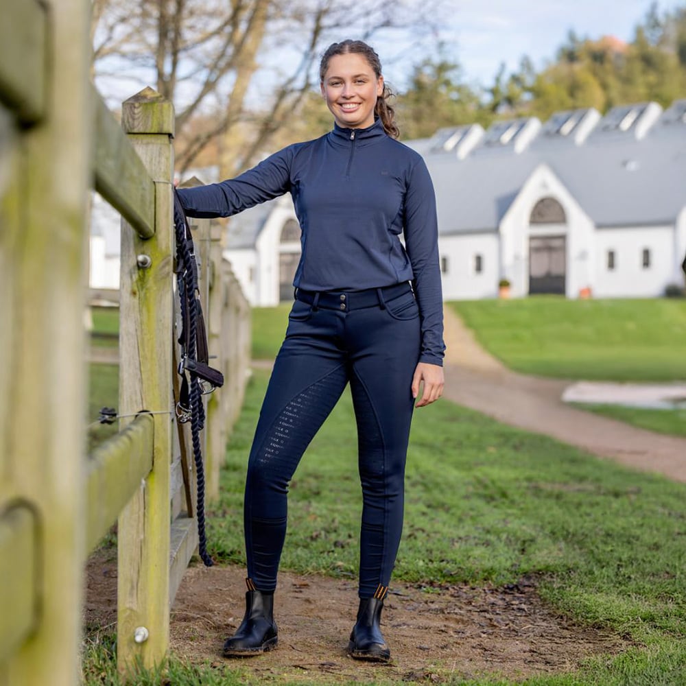 Rijbroeken Volledige zitting Janet FG softshell Equipage