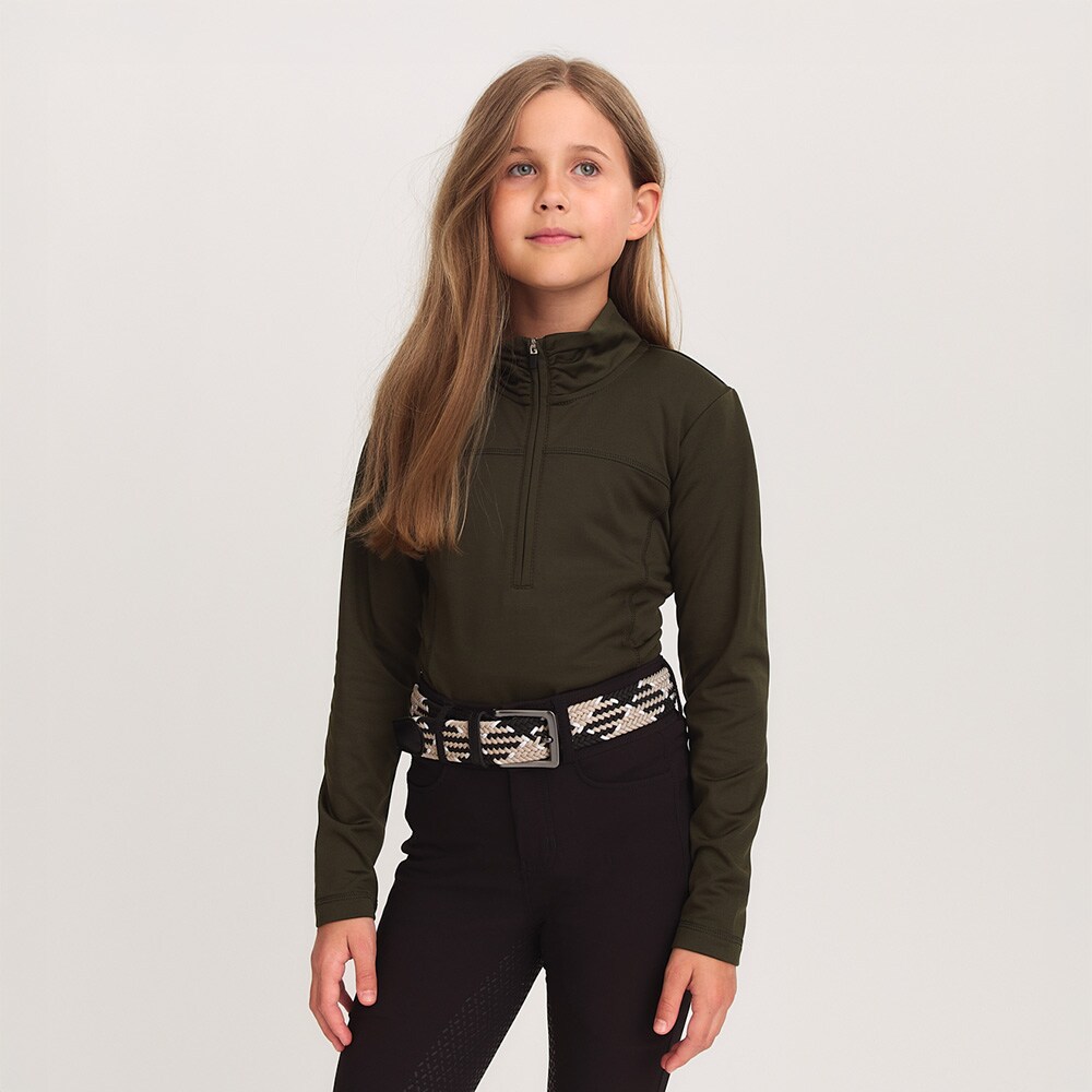 Top van functioneel materiaal Junior Ella half zip CRW®