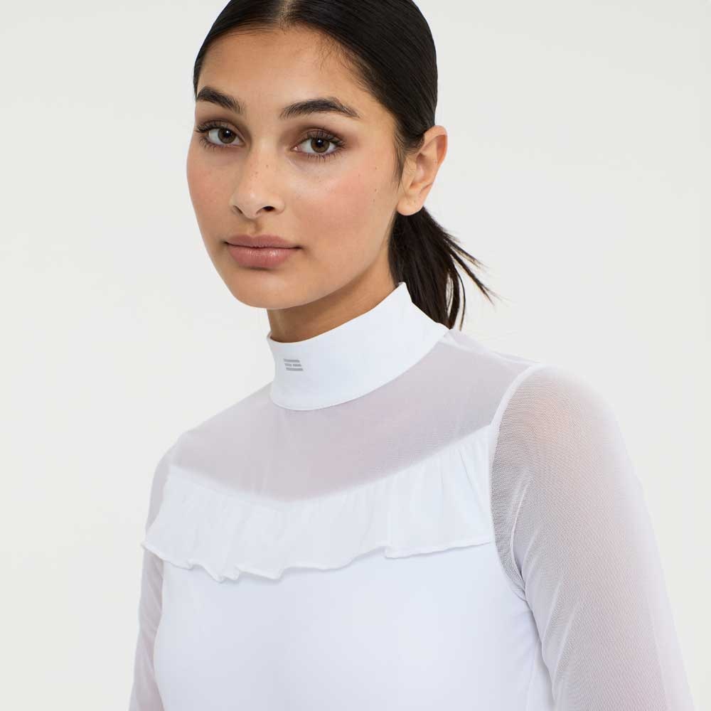 Wedstrijdtop met lange mouwen Crystal mesh Fairfield®