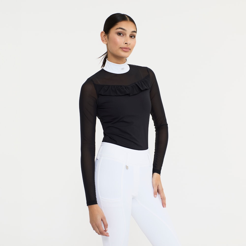 Wedstrijdtop met lange mouwen Crystal mesh Fairfield®