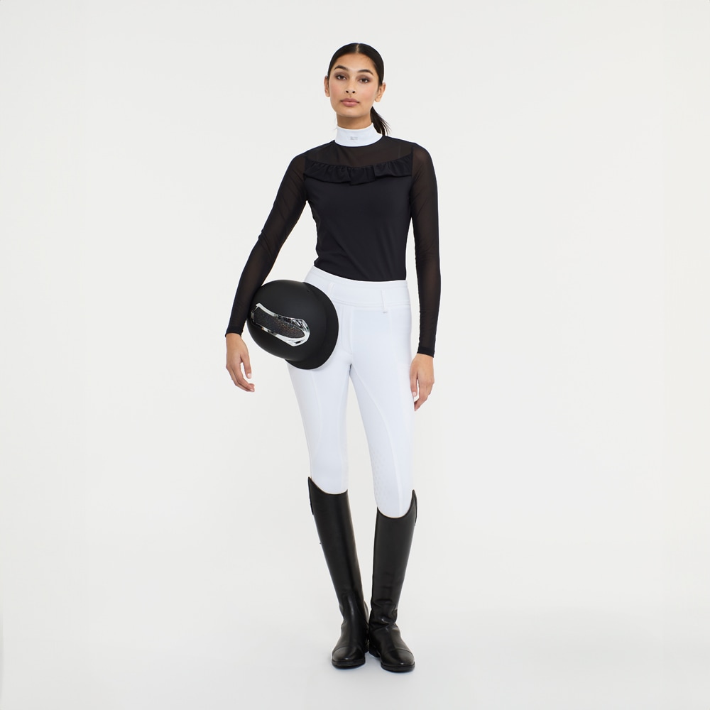 Wedstrijdtop met lange mouwen Crystal mesh Fairfield®