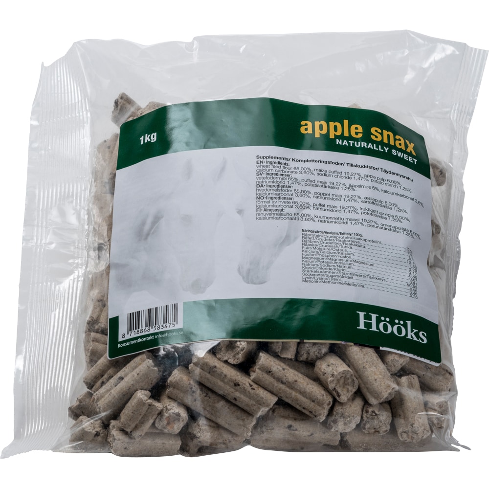 Paardensnacks  Apple snax natural 1 kg Hööks