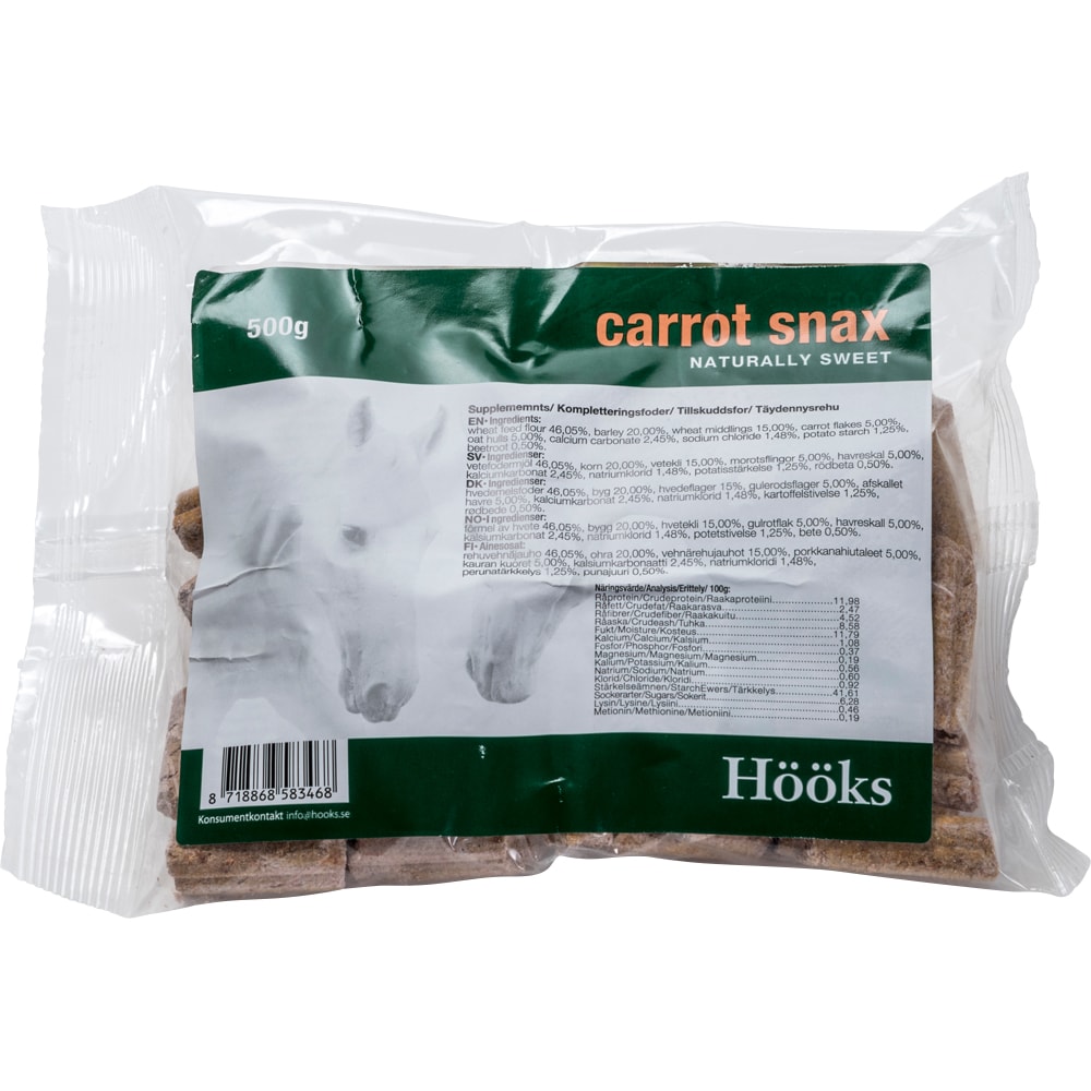 Paardensnacks  Carrot snax natural 500 g Hööks