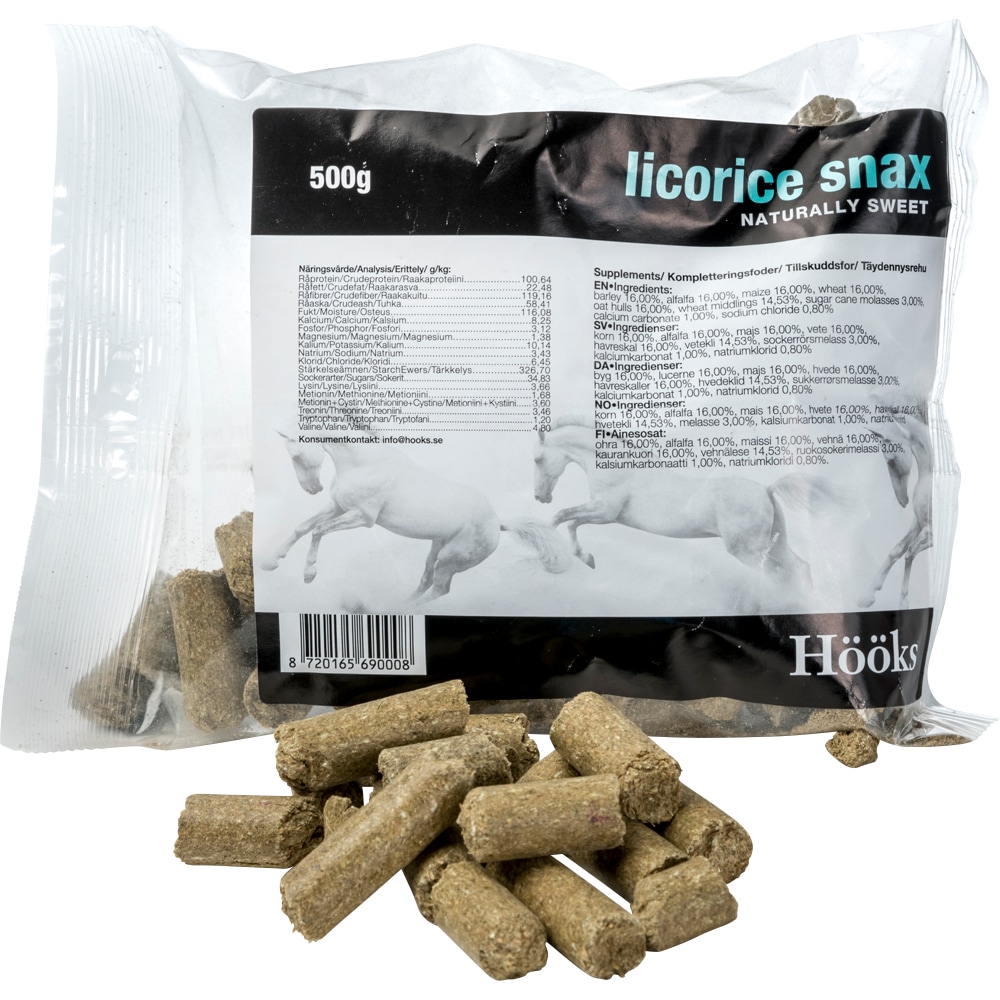 Paardensnacks 500 g Licorice Snax Hööks