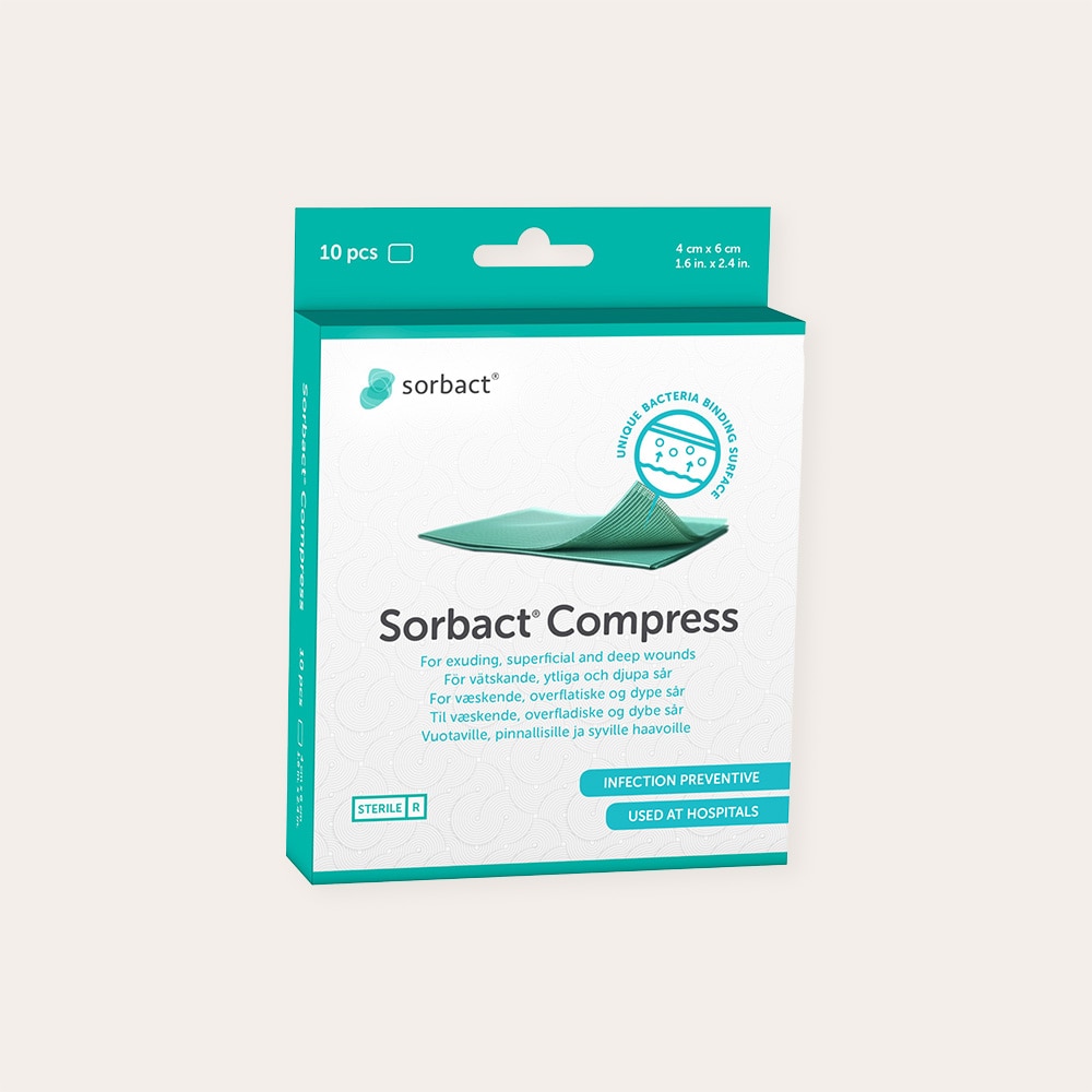  Pak van 10 stuks. Compress Sorbact