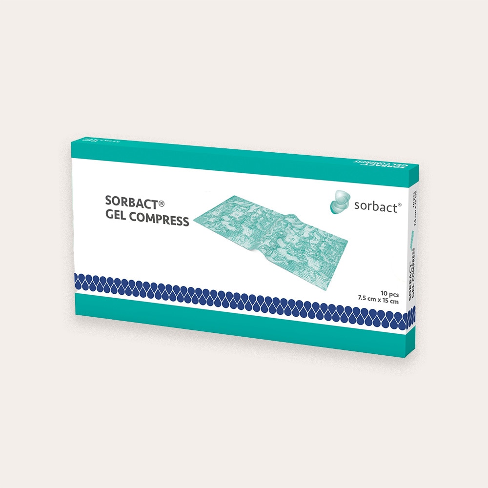  Pak van 10 stuks. Gel Compress 7,5x15 cm Sorbact