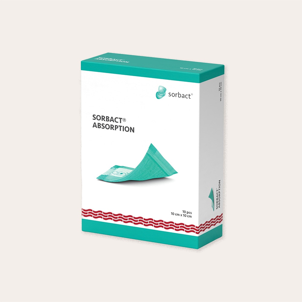  Pak van 10 stuks. Absorption 10x10 cm Sorbact